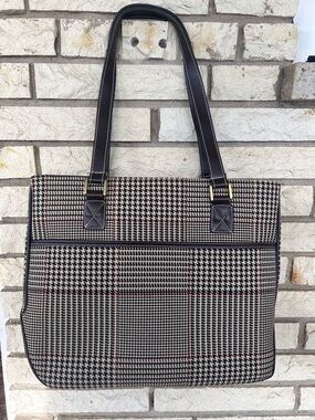 Chaps by Ralph Lauren Large Herringbone Tweed Tote Laptop Bag